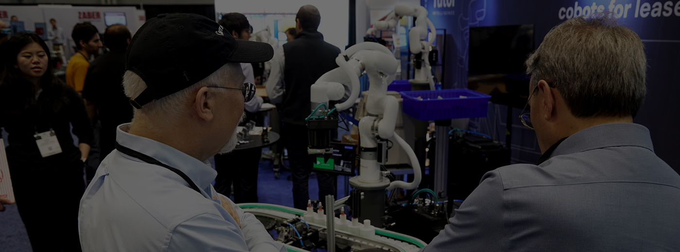 Attendees are Looking at a robot in motion