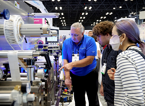 Products displaying on the show floor